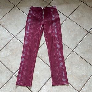 Urban outfitters burgundy printed pants